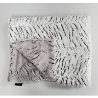 Winx & Blinx Minky Blanket - Zebra Snow Silver