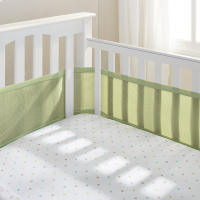 Breathable Baby Solid Breathable Mesh Crib Liner - Green Mist