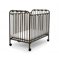 The Kingston Mini Wrought Iron Folding Crib - Vintage Gold 
